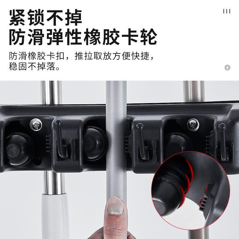移动拖把架不锈钢挂扫把拖布置物架阳台收纳清洁落地式工具固定架