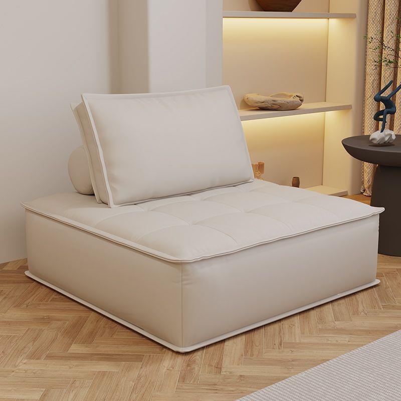 网红豆腐块懒人沙发意式简约北欧小户型单人直排组合布艺小沙发椅