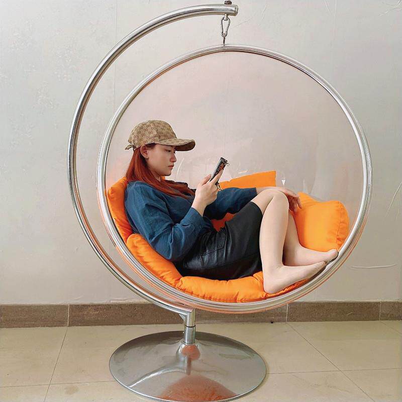 北欧泡泡吊椅房间阳台吊篮透明秋千宿舍家用玻璃太空摇椅悬挂式