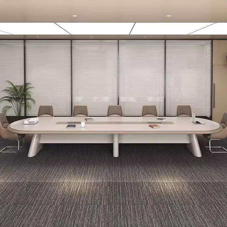 25款大型办公会议接待洽谈简约现代椭圆形长桌会议室桌椅组合