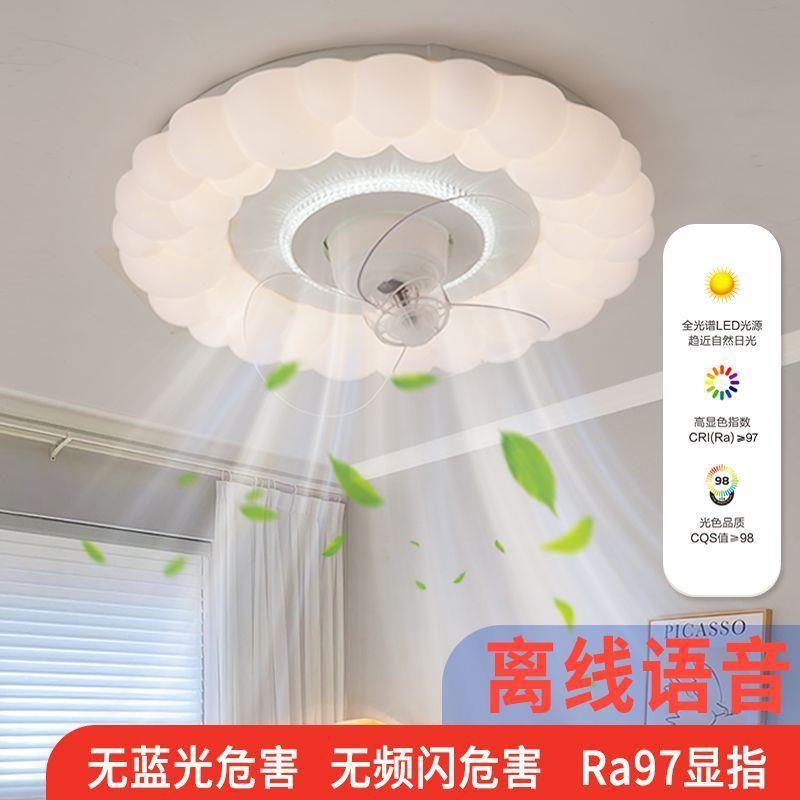 2025新款摇头卧室风扇灯吊扇灯大风餐厅电扇灯吊灯风扇一体灯包邮