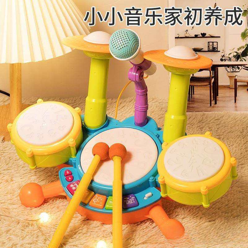 儿童打鼓玩具乐器宝宝敲打架子鼓手拍鼓婴幼儿小鼓一岁个月