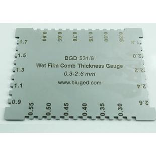 标格达BGD531系列湿膜测厚仪梳规耐腐蚀不锈钢湿膜厚度梳规