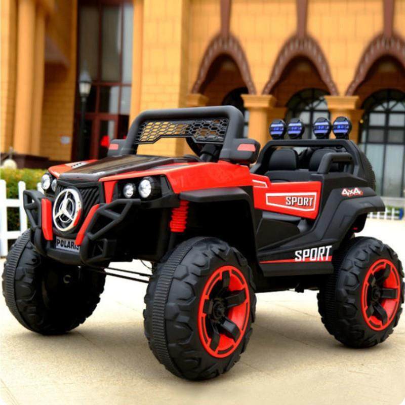 儿童四轮电动汽车四驱越野汽车可坐人充电遥控玩具车带摇摆四轮车