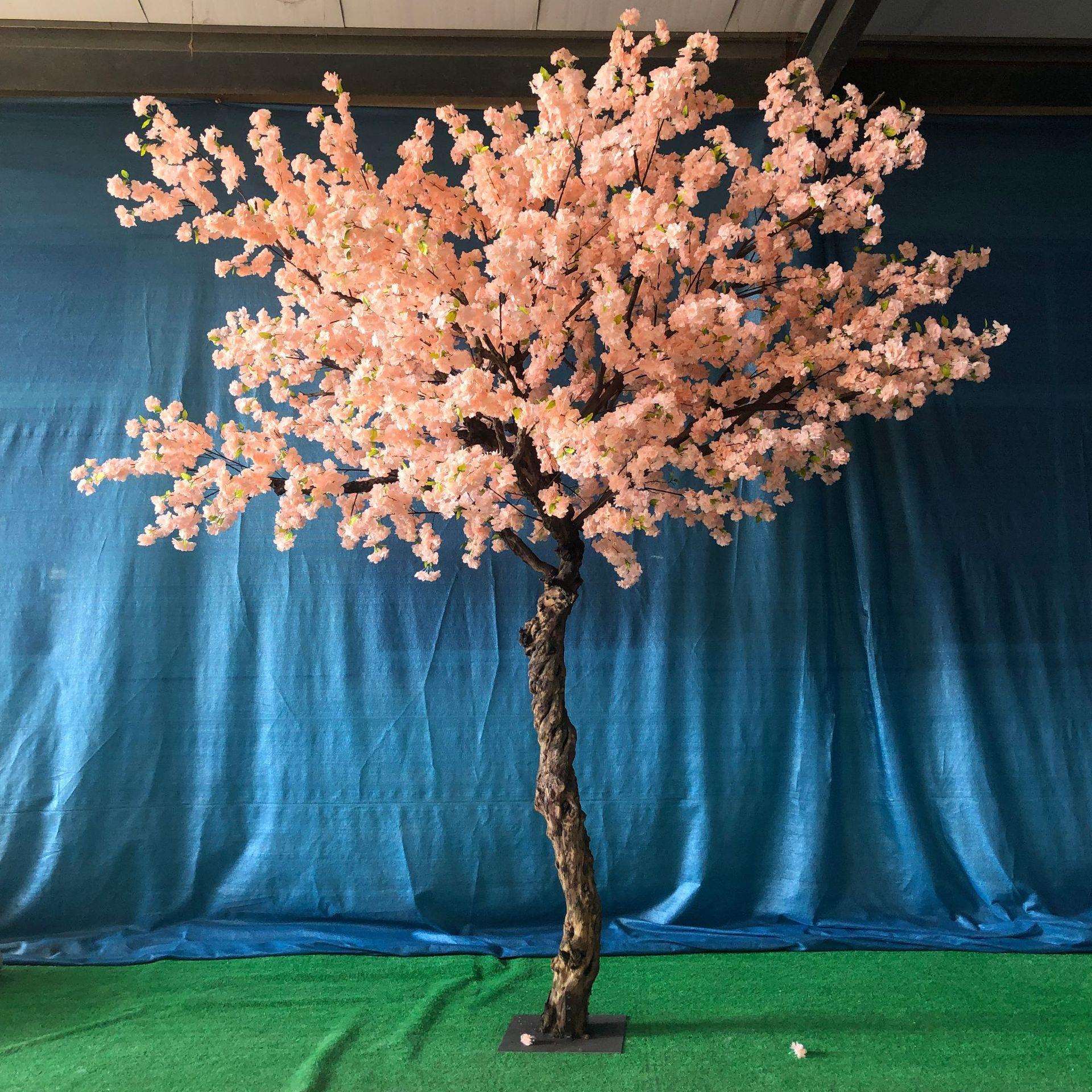 直销塑料大型假树婚庆现场装饰新年仿真树绿植缨花树桃花树