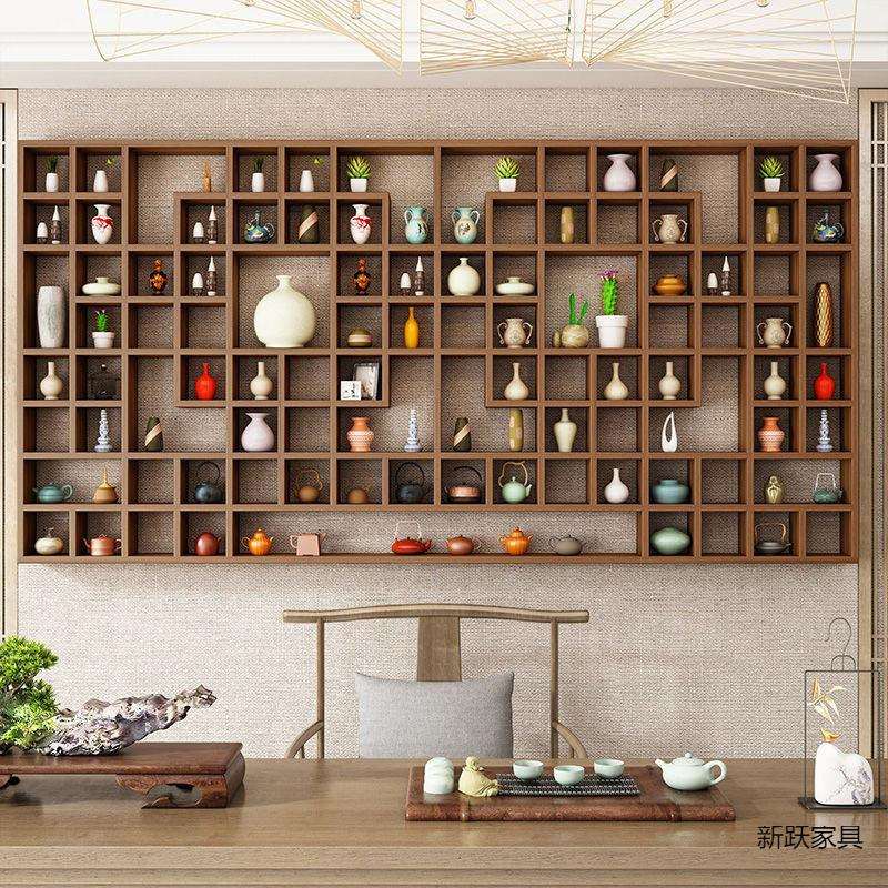 实木架壁挂置物架收纳架茶壶展示架书架货架饰品架茶杯架