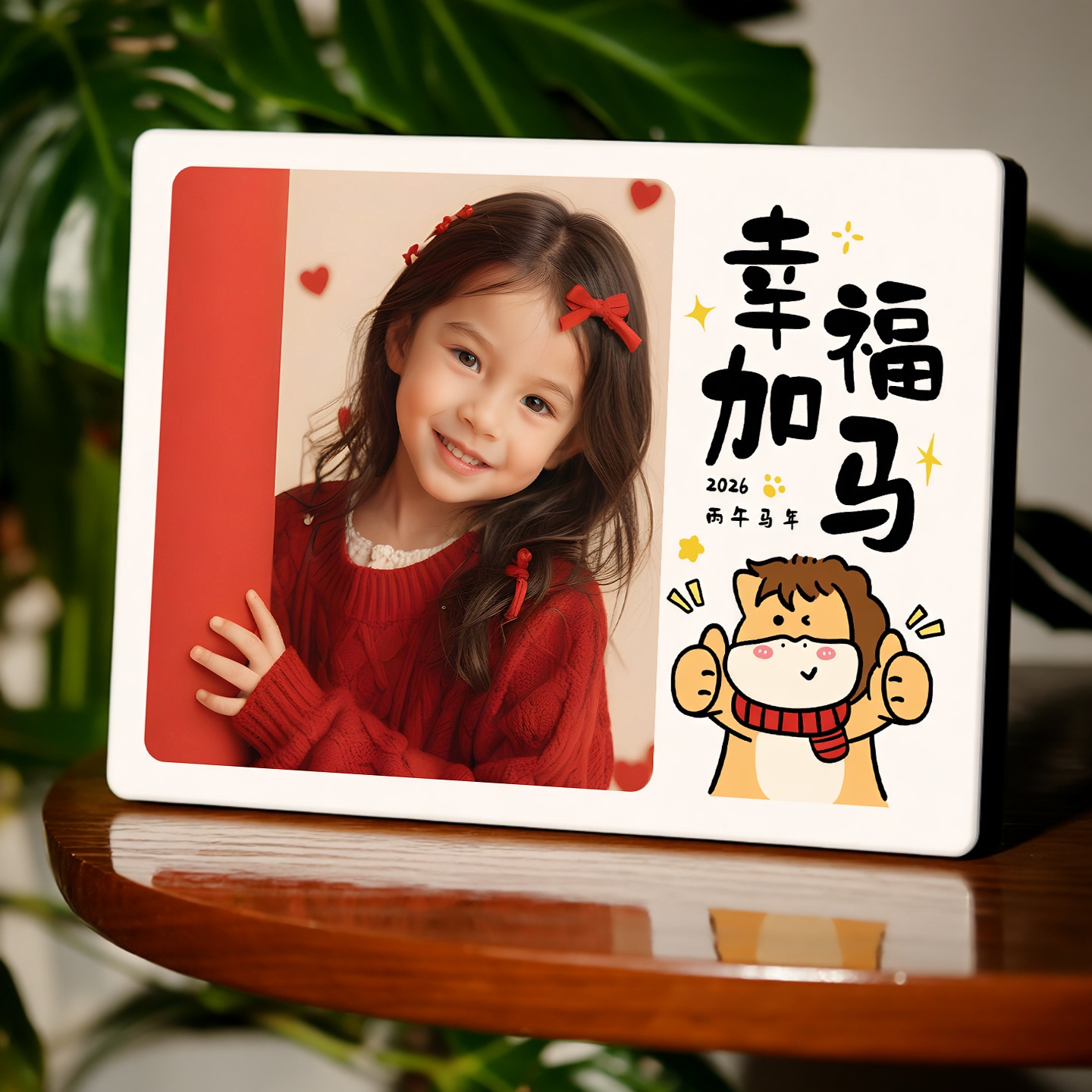 幸福加马定制摆台新年相框