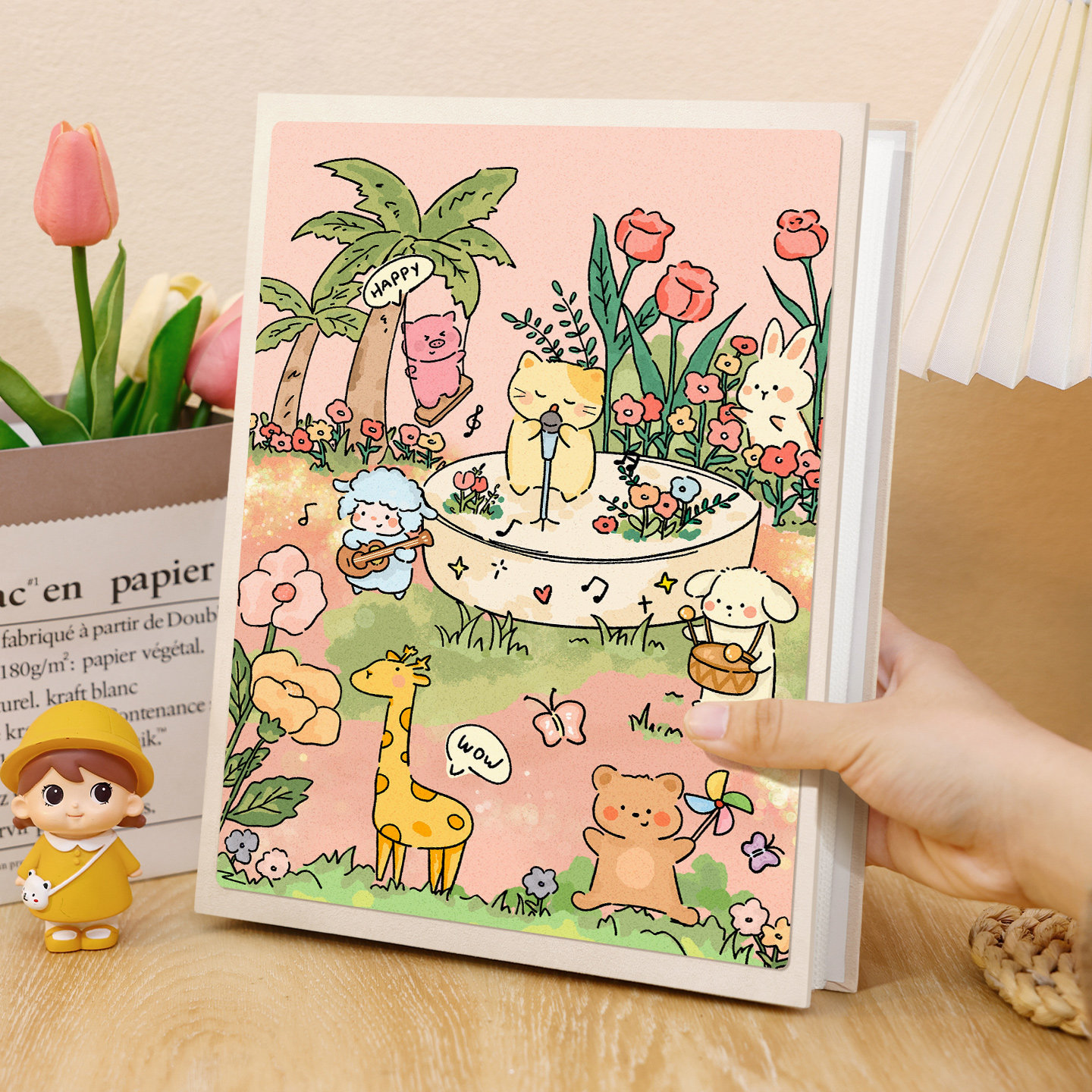 插页式麂皮绒水晶345678寸卡通