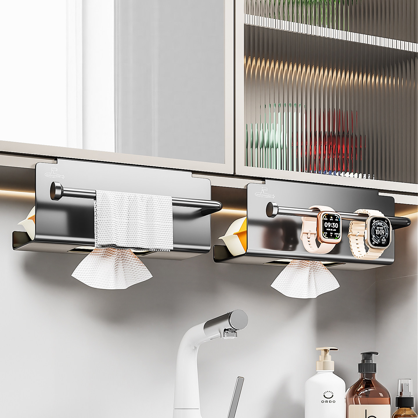 潜水艇镜柜下湿巾纸巾盒壁挂卫生间吊柜抽卷纸一体倒挂厕所置物架,家装主材,卷纸器/纸巾架,淘宝优惠券,粉丝福利购,淘宝优惠卷