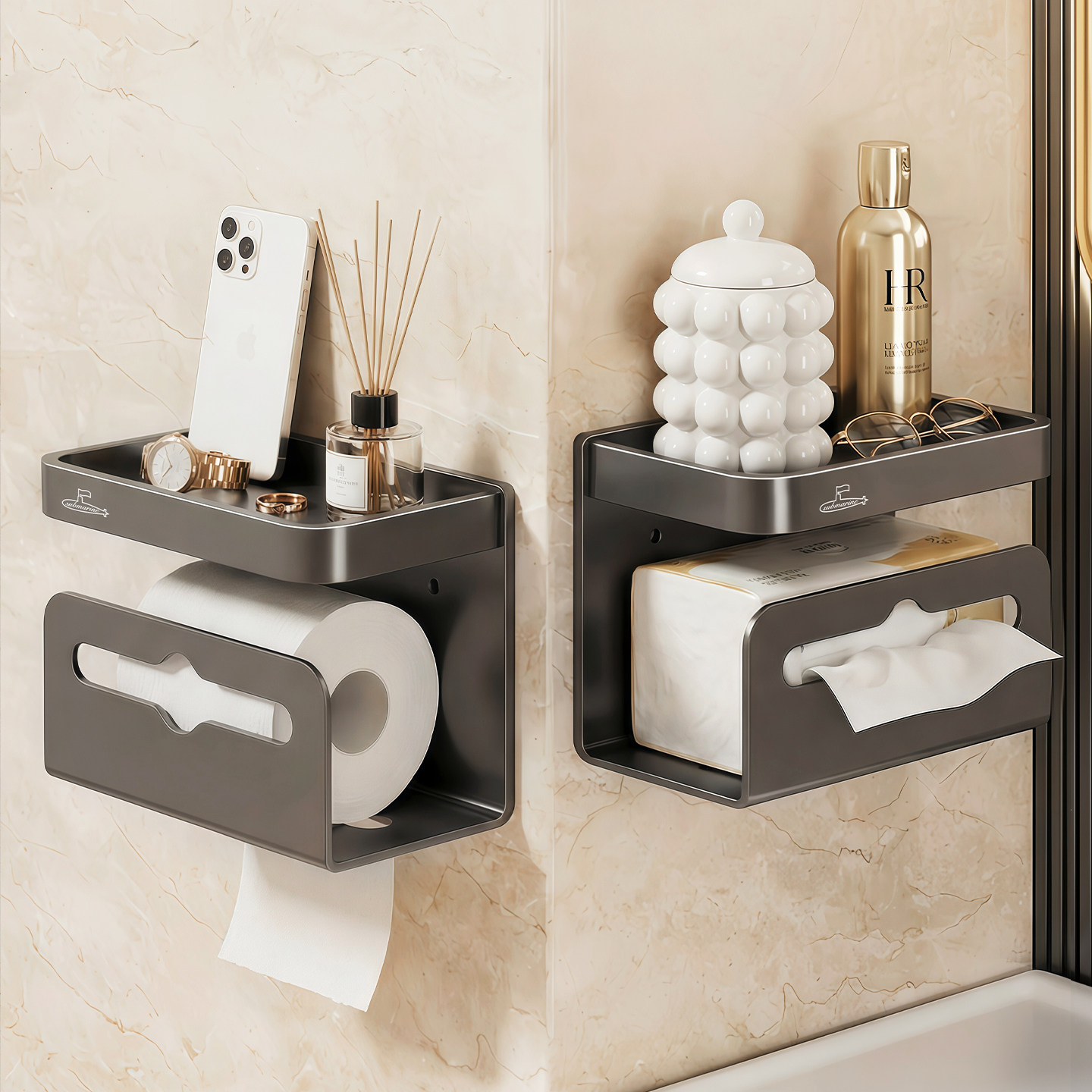 潜水艇擦手纸盒挂壁式厕所大盘卷纸盒免打孔卫生间中心抽纸卷纸盒,家装主材,卫浴置物架,淘宝优惠券,粉丝福利购,淘宝优惠卷