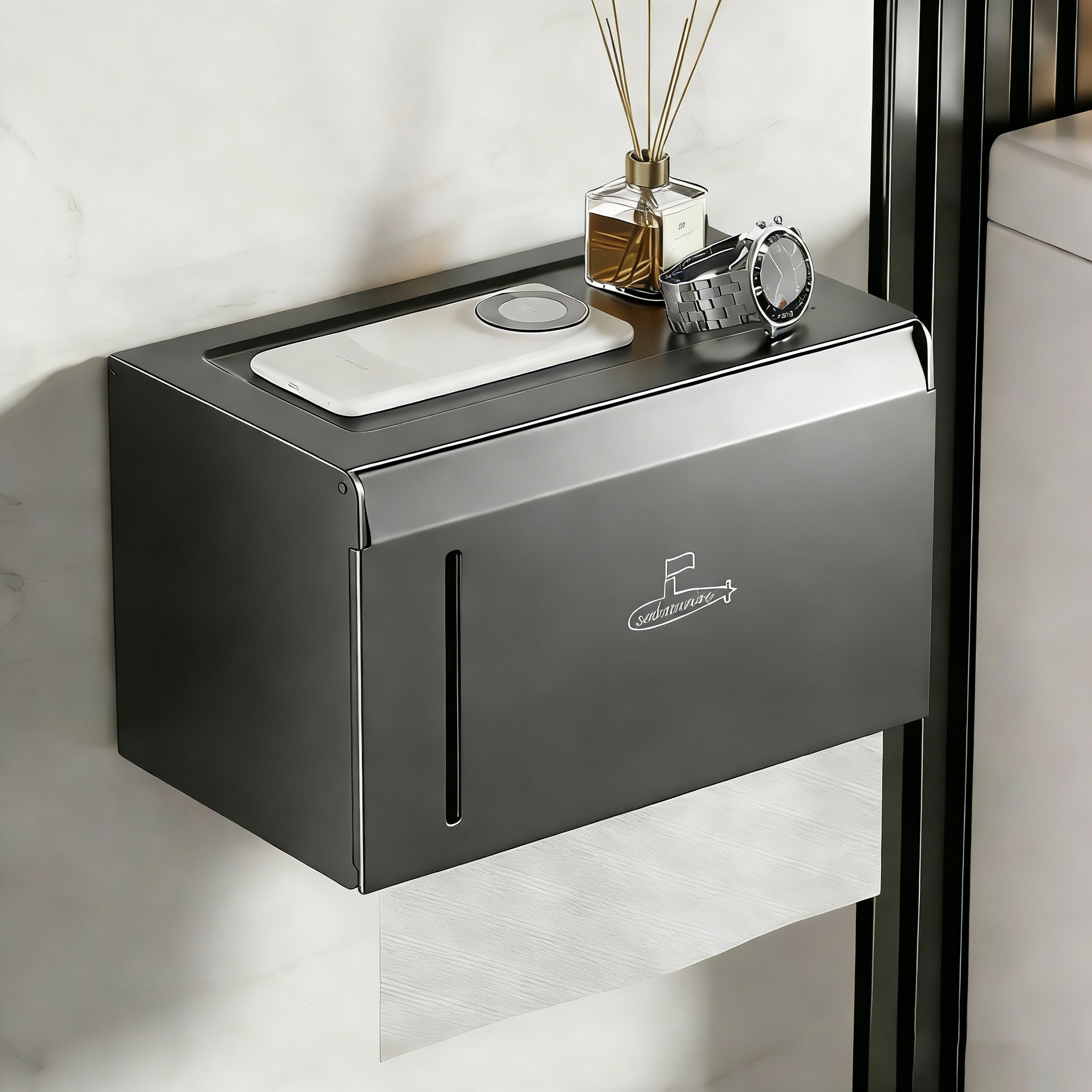 潜水艇卫生间厕纸盒免打孔厕所纸巾盒壁挂式浴室收纳卷纸置物架,家装主材,卷纸器/纸巾架,淘宝优惠券,粉丝福利购,淘宝优惠卷