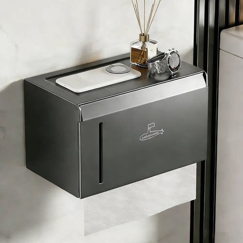 潜水艇卫生间厕纸盒免打孔厕所纸巾盒壁挂式浴室收纳卷纸置物架