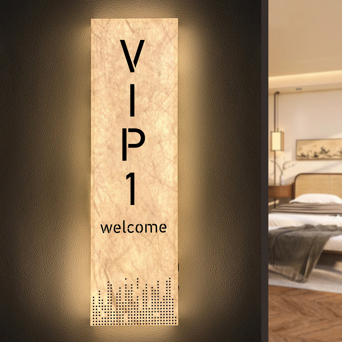 杜邦纸发光VIP包厢门牌酒店客房贵宾房号牌餐饮饭店茶楼茶室包间号码牌LED可充电式灯箱包房牌民宿门号牌定制