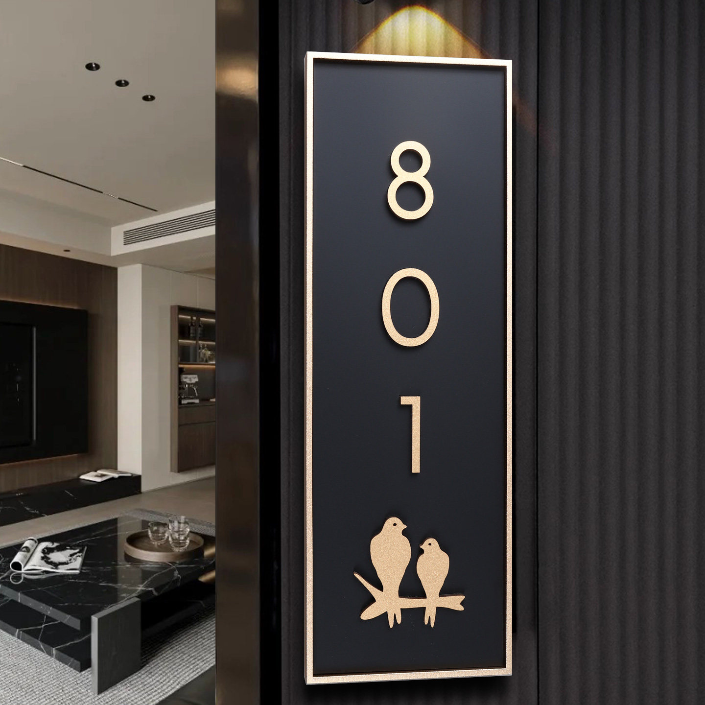 轻奢酒店客房门号牌旅馆LOFT民宿房间号码牌家用入户门牌号餐饮饭店包房牌茶楼茶室包厢牌包间门号标识牌定制