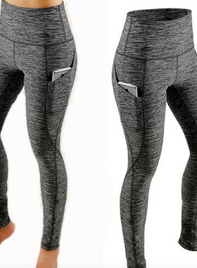 Women's Yoga Pant Running Workout Leggings with Pocket 健身