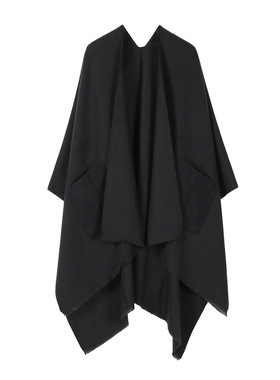 Imitation shawl, sky top, women's plain pocket design, drap