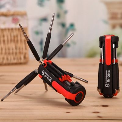 八合一螺丝刀带LED手电筒车用螺丝刀multifunction screwdriver