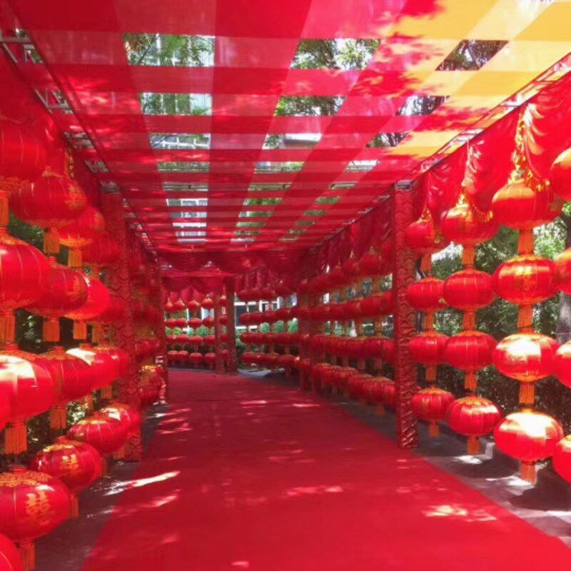 红绸子布大红绸布红布整卷花球布料婚庆乔迁开业喜事舞台传统装饰