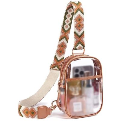 New hoof flower transparent strap women's single backpack w