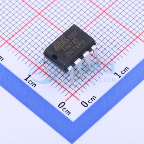 单片机(MCU/MPU/SOC) ATTINY25-20PU PDIP-8 MICROCHIP(美国微芯)