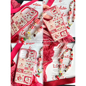 双层二合一格子复古温柔适用于iphone17promax大孔IMD手机壳 昭和甜品拼布 鞠婧祎同款 无名商店原创