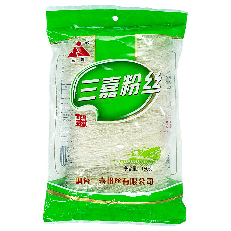 三嘉粉丝速食食品美食火锅花甲绿豌豆凉拌粉丝150g袋装细粉丝