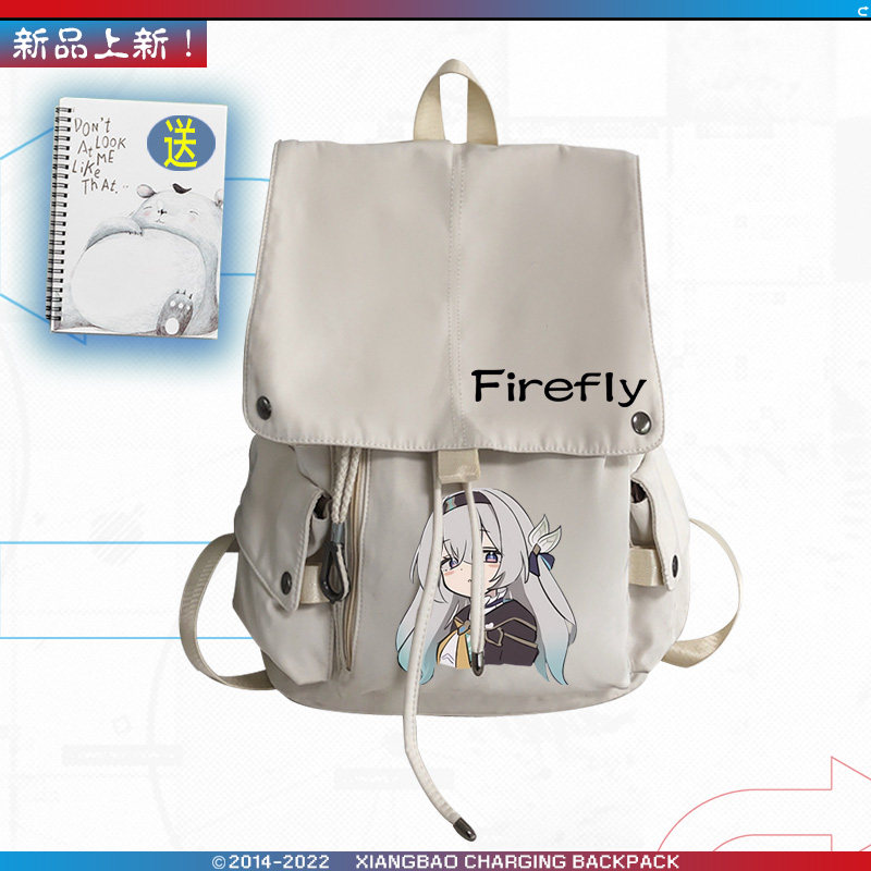 热销崩铁游戏流萤游戏周边二次元青少年双肩背包初中小学生男女书