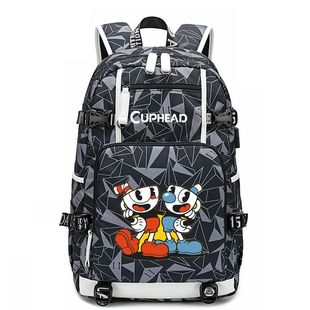 Cuphead书包茶杯头大冒险游戏周边双肩包休闲运动旅行中学生背包