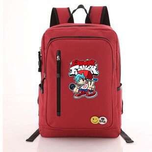 2025周五夜放克时尚印花青少年中小学生书包男女双肩背包旅行包