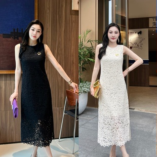 氣質名媛風無袖 2025夏季 新款 法式 裙子 背心連衣裙女寬松顯瘦中長款
