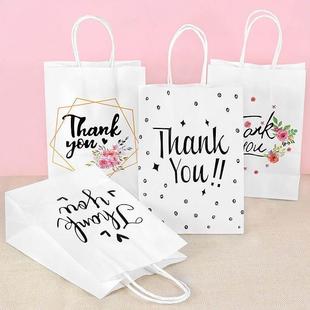 10 Pieces Paper Bags Thank You Gift Bags Bulk with Handle