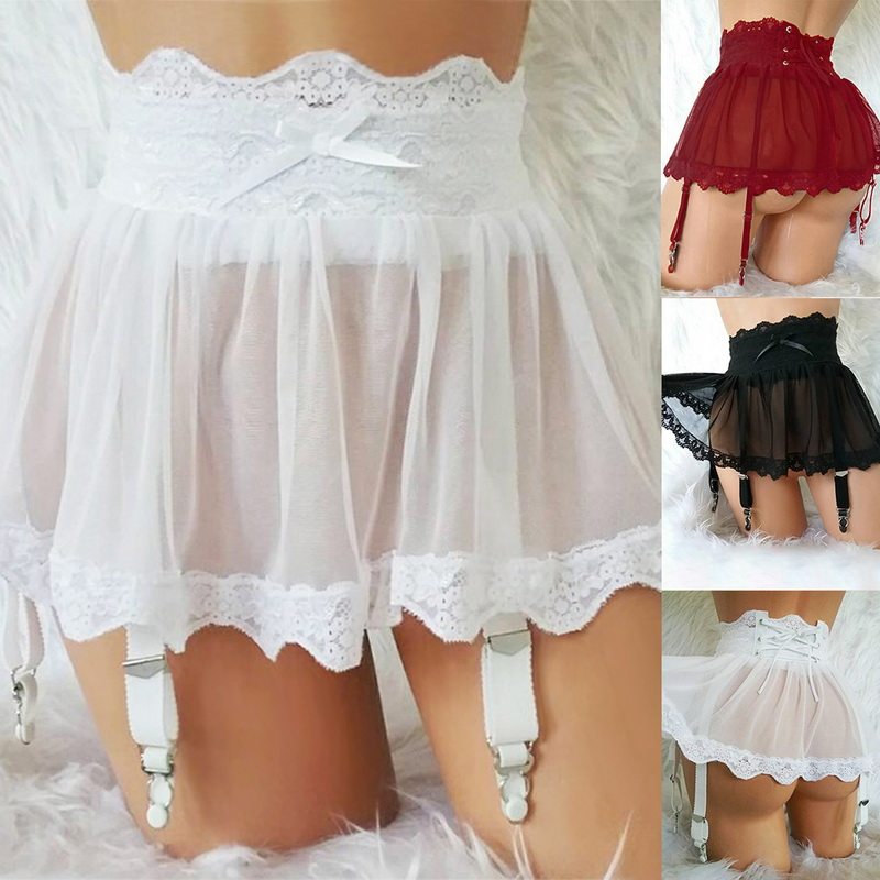 Short nightdress with lace waistband and hanging clip短睡裙