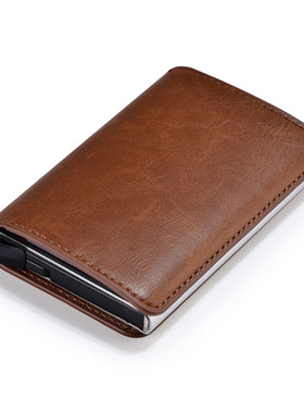 PU Leather Antitheft Rfid Blocking Wallet Pass Port Holder