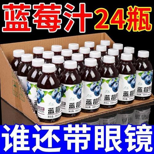 蓝莓汁果味饮料活动清仓整箱300ml*24瓶清爽酸甜秋冬季聚会自助餐