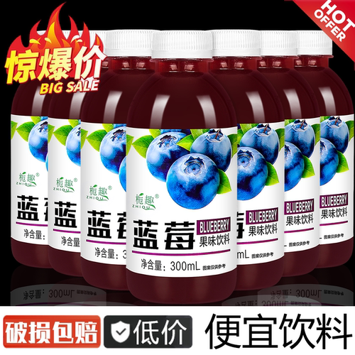 蓝莓汁果味饮料低糖0脂整箱清爽酸甜新日期实惠装秋冬季活动大促