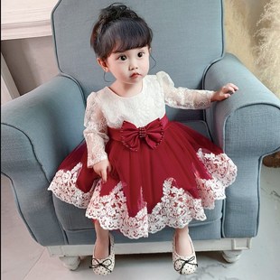 婴儿女宝宝公主裙生日周岁礼服裙autumn 0-2year baby girl dress