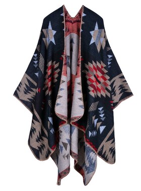 Big-name geometric diamond shawl