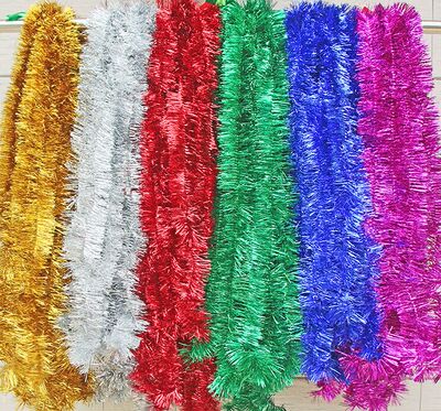1 PCS 2 Meter Christmas Xmas e Party Tinsel Rose Pink Gre