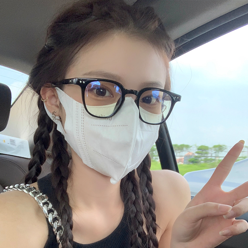 gm黑框眼镜近视女可配显脸小方形