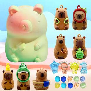 卡皮巴拉宝石考古挖掘玩具敲砸石膏儿童手工男女孩钻石寻宝藏盲盒