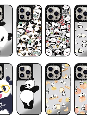 倍倍MIAIKOSS任嘉伦同款探头熊猫Panda苹果16pro手机壳卡通可爱情侣适用iPhone15/14/13/12/16plus防摔保护套