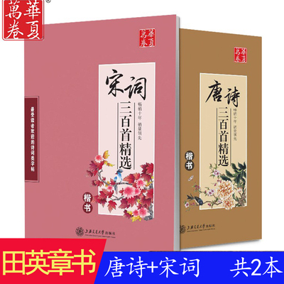 唐诗宋词练字帖古诗词田英章楷书字帖成年人诗词高中生初中生小学生正楷体钢笔硬笔书法临摹唐诗三百首行书书写字体名家精选
