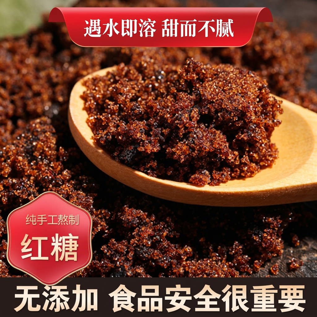 云南正宗老红糖袋装原产地纯甘蔗糖红糖粉烘焙奶茶店专用批发