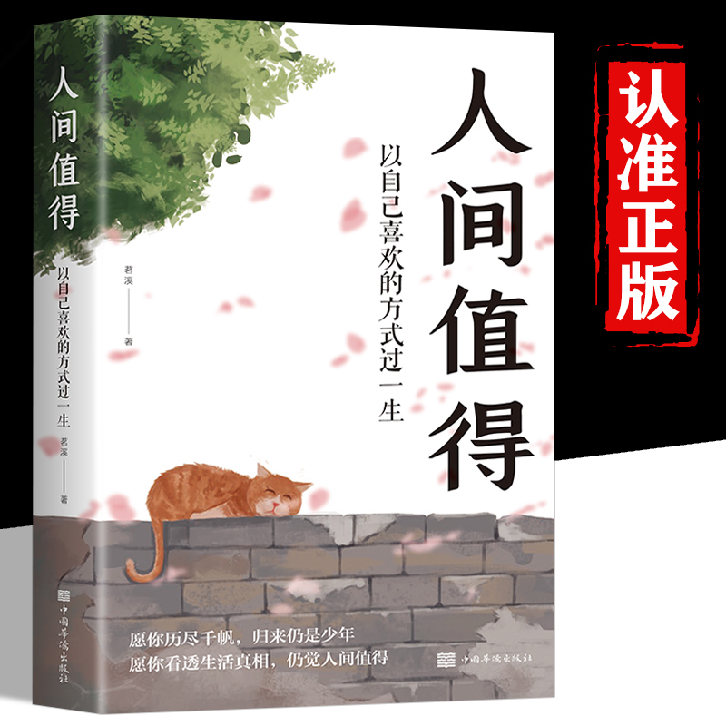 【正版现货】人间值得正版励志学书籍以自己喜欢的方式过一生励志书籍初高中生人生正能量青春成长不烦恼畅销心理学畅销书排行榜