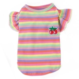 Собачья одежда летняя летающая рукав радужная полоса базовая рубашка тонкая плюшка бишон медведь гранат кот милый топ