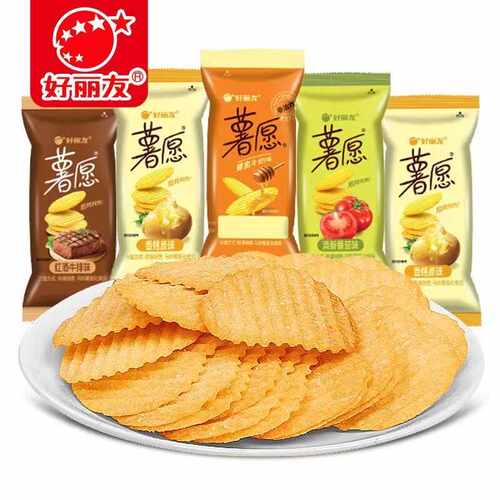 好丽友薯愿薯片散称原味番茄味休闲零食小吃解馋散装小包装办公室