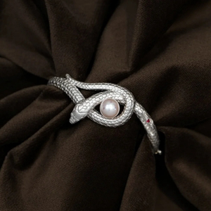 灵珠白蛇手镯缠绕立体小众设计高级感开口手环送女友闺蜜礼物