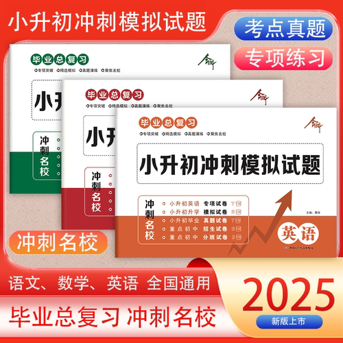 2025年小升初真题模拟试卷人教版语文数学英语六年级 全国通用专项突破名校冲刺卷重难点必刷考题毕业总复习高效提分