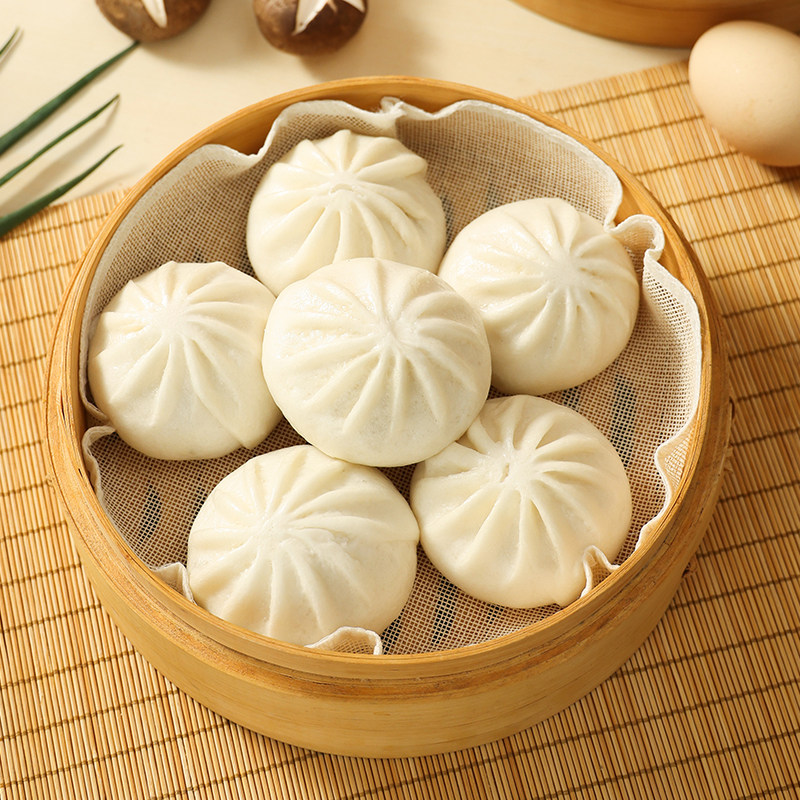 三全小笼包杭州风味发面 面早餐小笼包子奶黄包豆沙包早餐面 面点