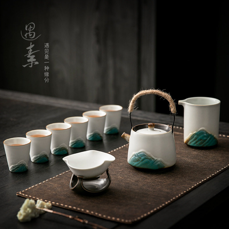 粗陶茶漏套组一体家用泡茶过滤器茶叶过滤网高档单个茶滤茶具配件